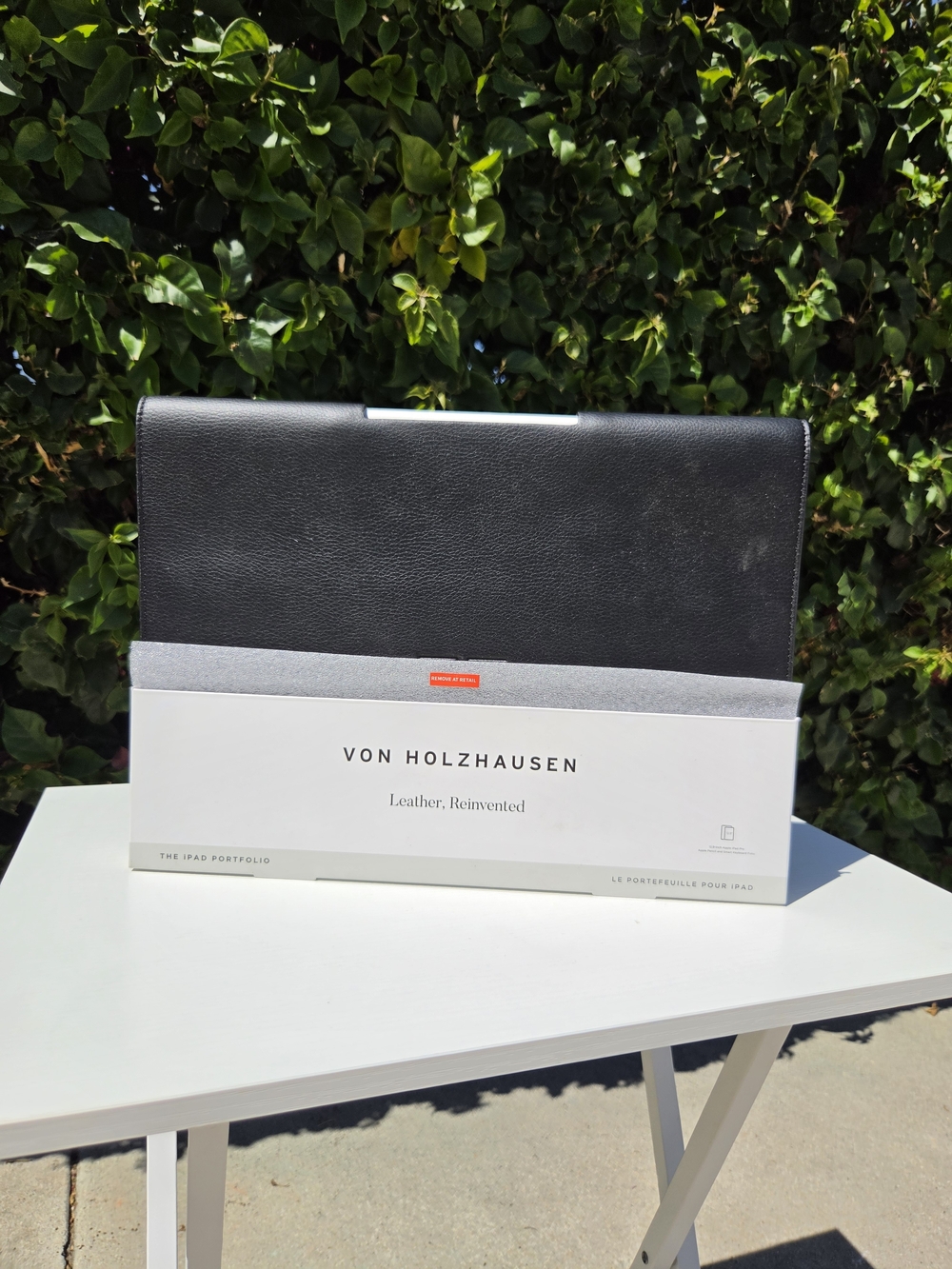 Von Holzhausen iPad Pro 12.9 Portfolio Black Vegan Leather Case New